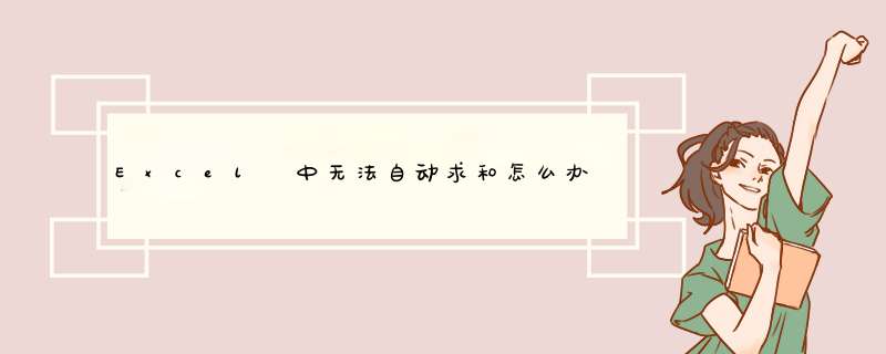 Excel 中无法自动求和怎么办